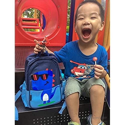 CHERUBIC Kids Toddler Little Backpack Cute Cool Dinosaur Waterpoof Scool Bookbag Backpack For Boys Girls(Blue)
