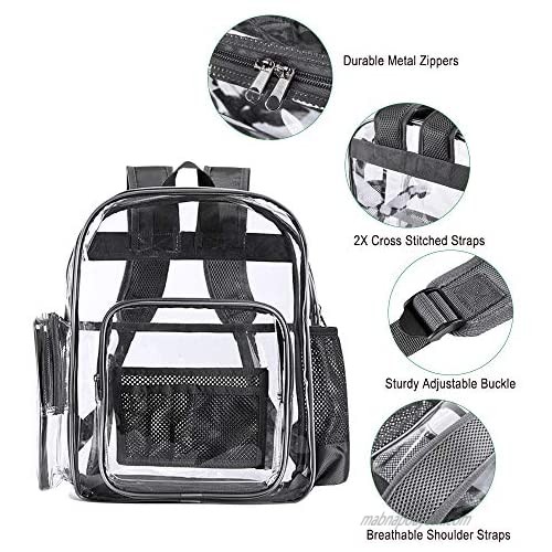 Clear Backpacks Heavy Duty Transparent Backpack for Work Security School