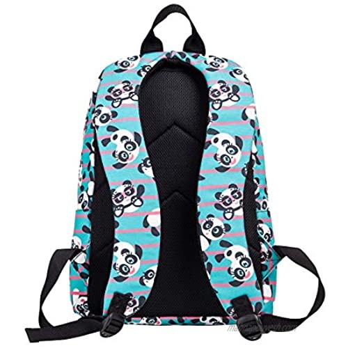 Cute Panda Backpack for Girls/Boys for School Lightweight Canvas Bookbag Rucksack for Kids