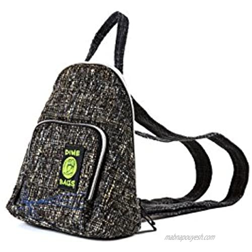 Dime Bags Club Kid Mini Backpack | Stylish Mini Hemp Backpack with Secret Pocket (Concrete)