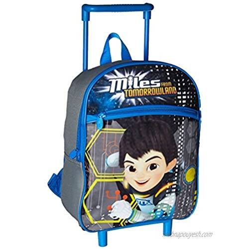 Disney Boys' Miles from Tomorrowland 12 Inch Rolling Backpack  Blue  One Size