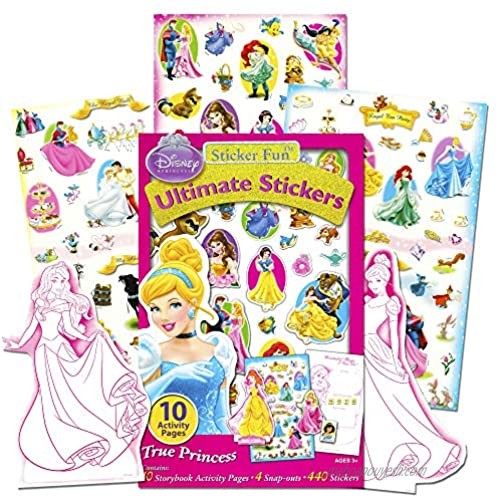 Disney Princess Backpack 6 Pc Activity Bundle with 16 Backpack Lunch Bag Coloring Book and More (Disney Princess School Supplies)