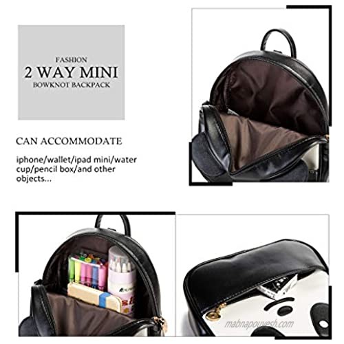 Girls Mini Mermaid Backpack Toddler 3D Animal Casual Daypack PU Leather Preschool Convertible Shoulder Bag Gift for Kids (Black)