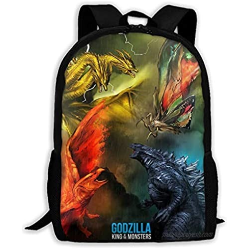 Godzilla Backpack King Of The Monsters Traveling Backpack Lightweight Bags Casual Daypacks -5