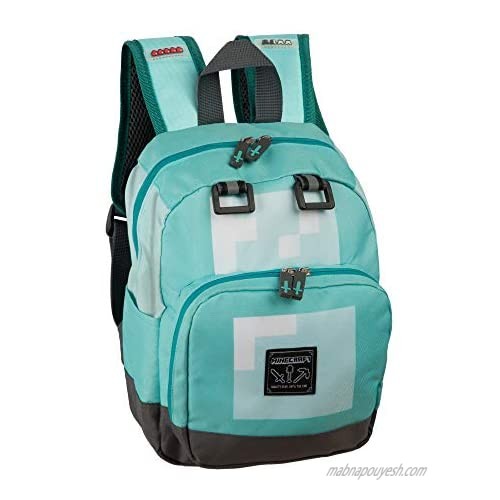JINX Minecraft Diamond Kids Mini Backpack  Blue  12"