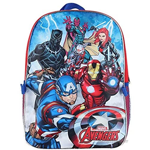 Marvel Avengers 16 Backpack With Detachable Matching Lunch Box Featuring Ant-Man Black Panther and Other Super Heros