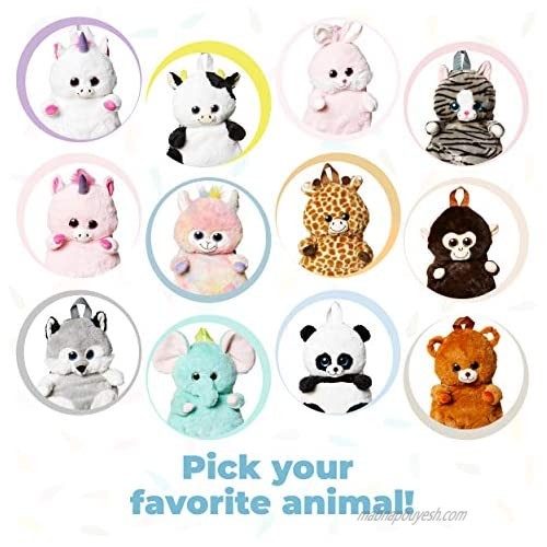 Plush Backpack - Animal Backpack for Toddlers Kids - 14 Stuffed Animal Backpack