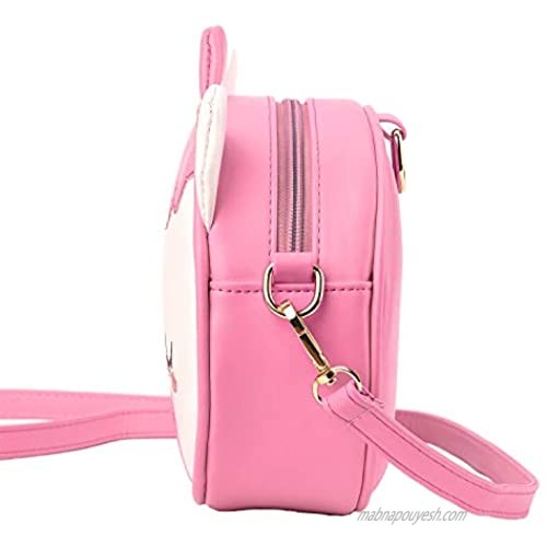 Qiuhome Little Girls Crossbody Bag Toddler Purse Bag Leather Baby Backpack for Kids Girls (Unicorn Pink)