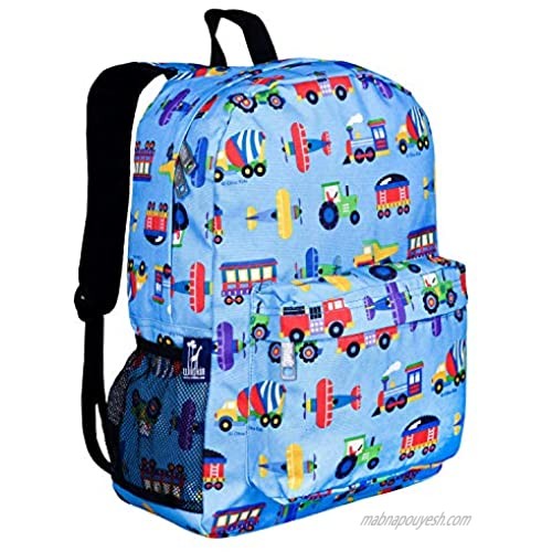 Wildkin 16 Inch Kids Backpack for Boys & Girls 600-Denier Polyester Backpack for Kids Features Padded Back & Adjustable Strap Ideal for School & Travel Backpacks BPA-free (Trains Planes & Trucks)