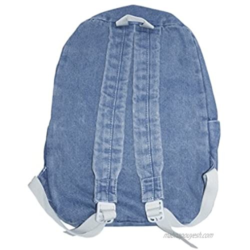 YunZh Denim Backpack Casual Style Lightweight Jeans Backpacks Classic Retro Travel Daypack Bookbags