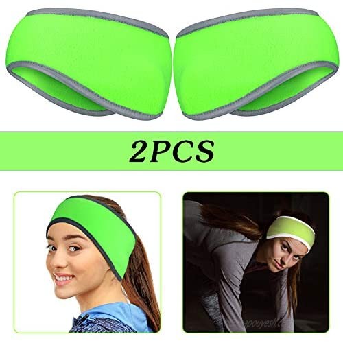 3 Pieces Ear Warmer Headband High Visibility Reflective Safety Headband Winter Fleece Earband for Girls Women Men