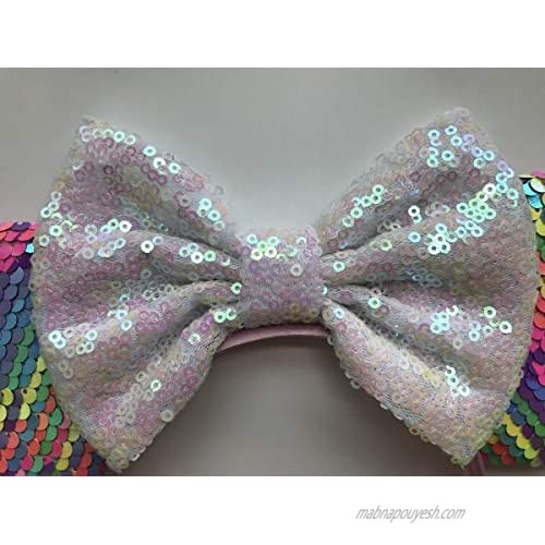 A Miaow Sequin Black Mouse Ears Headband Glitter Butterfly MM Bow Hairband Princess Cosplay