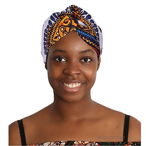 AFRICSTYLE African Head wraps Print Knot Headband Ankara Hair Bands Hair Wraps for Women
