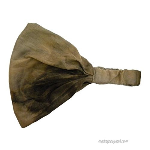 Brown Soft Headwrap Tye Dye Boho Wide Headband Yoga (Motique Accessories)