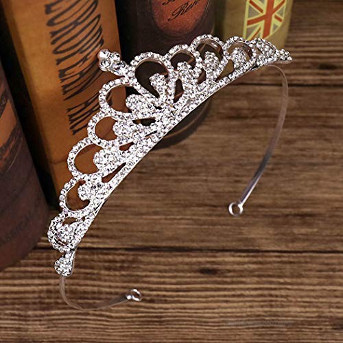 CanB Queen Crown Crystal Crowns and Tiara for Wedding Princess Tiara for Prom Pageant Party Costume Hair Accessories