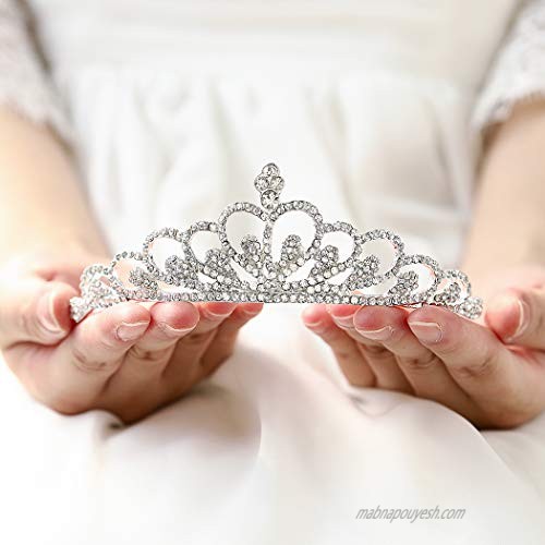 CanB Queen Crown Crystal Crowns and Tiara for Wedding Princess Tiara for Prom Pageant Party Costume Hair Accessories