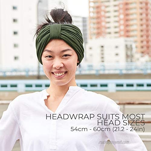 CHARM Womens Chunky Turban Headband Headscarf Winter Head Wrap Chemo Hat Natural Hair
