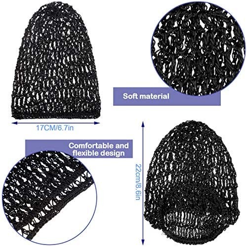 Cindeer 6 Pieces Mesh Hair Net Women Crocheted Hairnet for Women