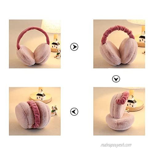 Earmuffs Headband Cute Plush Fluffy Furry Soft Warm Ear Warmers Band