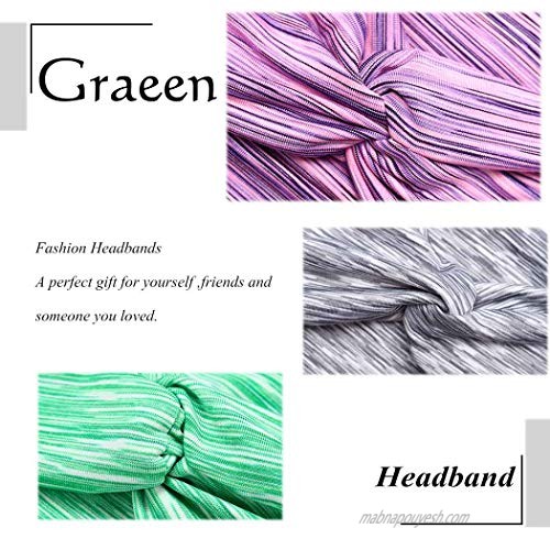 Graeen Wide Headbands Yoga Headband Non Slip Multi Head Band Sport Hair Bands Accessories for Women and Girls(Pack of 3)