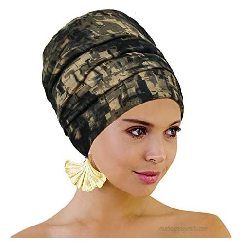 Head Wraps for Women Head Scarf Hijab Long Hair Scarf Wrap African Turban Wrap Soft Head Band Tie Urban Headwrap
