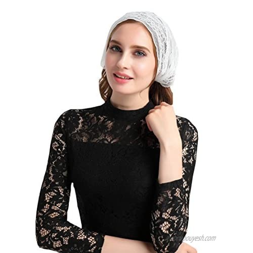 Hotsale Stretch Lace Headband Floral Headcover Headwrap V10