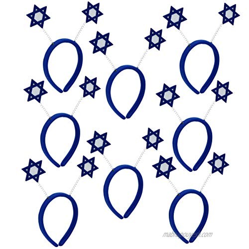 Iconikal Purim Headband Boppers Star of David 8-Pack