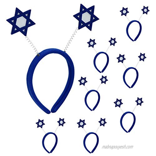 Iconikal Purim Headband Boppers  Star of David  8-Pack
