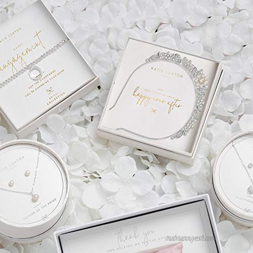 Katie Loxton Happy Ever After Womens Bridal Silver Plated Pearl Bead Flower Tiara Headband