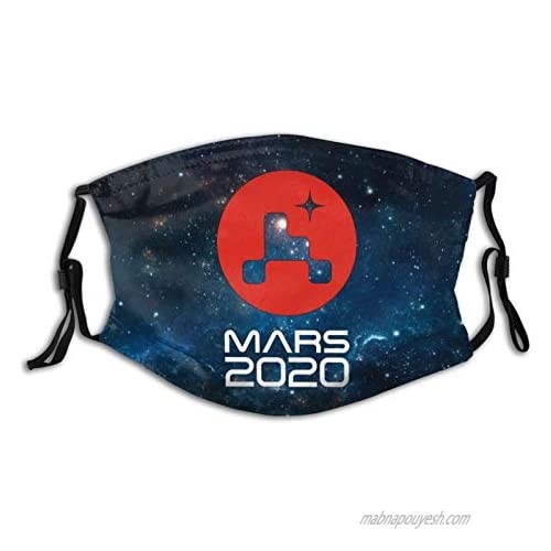 NASA Mars 2020 Perseverance Rover Reusable Face Ma-sk Funny Balaclava Adjustable Face Cover Washable Mouth Shield Black