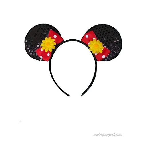 Novelty Mickey Minnie Mouse Style Ears Headband for Boys Girls Parties - Comes
