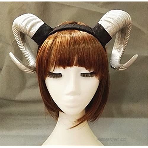 Qhome Gothic Sheep Horn Punk Headband Forest Animal Photography Cosplay Photo Props Steampunk Hair Accessory