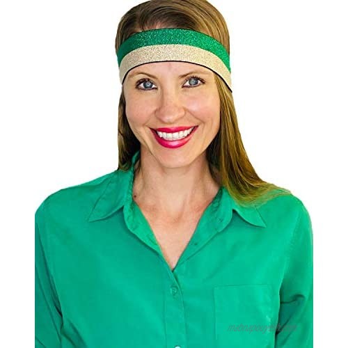 Shimmer Anna Shine St. Patricks day Irish Green and Gold Headband