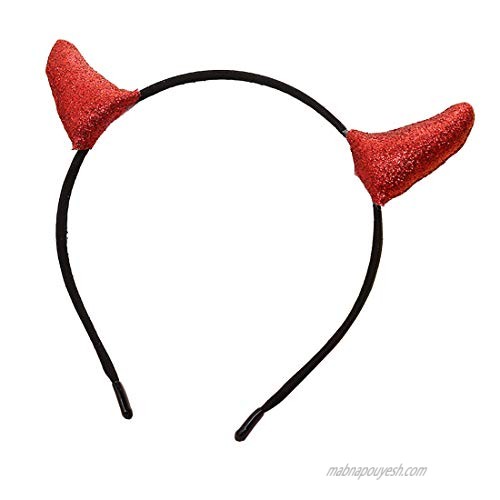 VEICOSTT Devil Horn Headband for Halloween Hair Accessories Cosplay Costume ZWHB23 (3-Red)