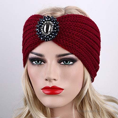 VIJIV Extra Wide Knit Turban Headbands Head Wraps Scarf for Womens Girls Ladies Stylish Headwear Flapper Cap Hat Headcover