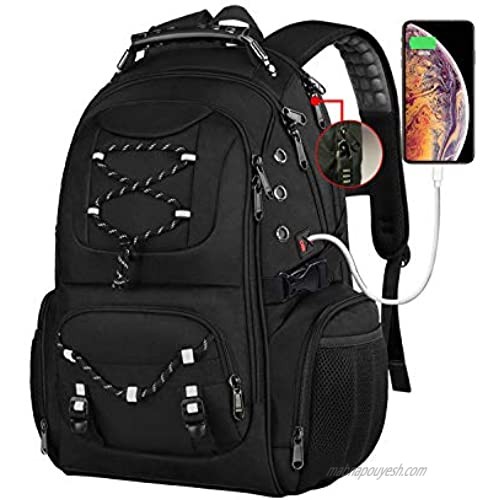 17.3 inch Laptop Backpack  Anti-Theft Business Work Backpacks Bag with Usb Charging Port  Water Resistant 15.6 Inch Computer Rucksack for Travel College School Men Women