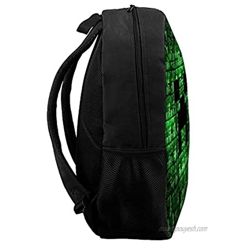 3D Printed Youth Animation Game Backpacks Laptop Bookbag 17 Inches Lightweight Multi-Function Water Resistant Backpacks
