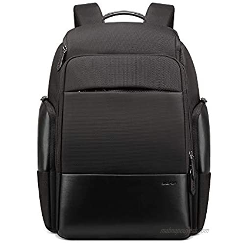 BOPAI 36L Unisex Travel Backpack for Men 17 inch Laptop Backpack with USB Charging Port Flight Approved Carry on Backpack Black