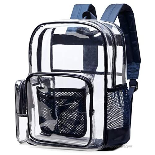 Clear Backpack  Cambond Heavy Duty Transparent Backpacks for Adults Large See-Through Bag for School Work