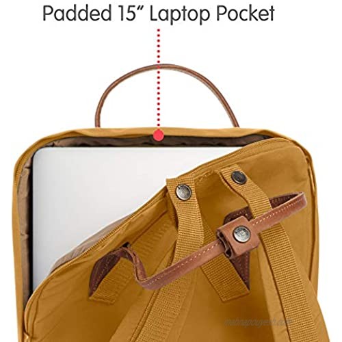 Fjallraven Kanken No. 2 Laptop 15 Backpack for Everyday Acorn