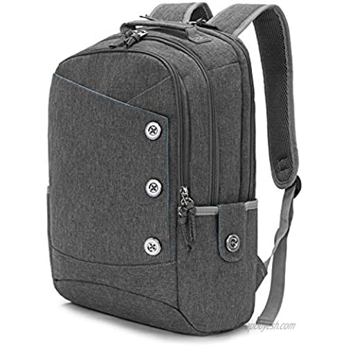 KINGSLONG Laptop Backpack Women Men 15.6 for Travel Work Computer Backpack Gray