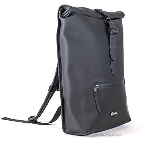 Mission Darkness FreeRoam Faraday Backpack. Stylish Roll Top Bag with Durable Water-Resistant Exterior  RF Blocking Liner  Padded Laptop Compartment  Device Isolation  Anti-Tracking  EMF Shielding