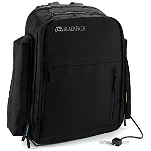 MOS BLACKPACK Grande  Durable Electronics Travel Backpack for 17"" Laptop  Tablet with Built in Cable Management (SW-44029)