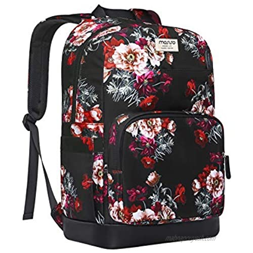 MOSISO 15.6-16 inch Laptop Backpack Water Repellent Anti-Theft Stylish Casual Daypack Bag with Luggage Strap&USB Charging Port Cottonrose Travel Business College School Bookbag for Women Girls Black