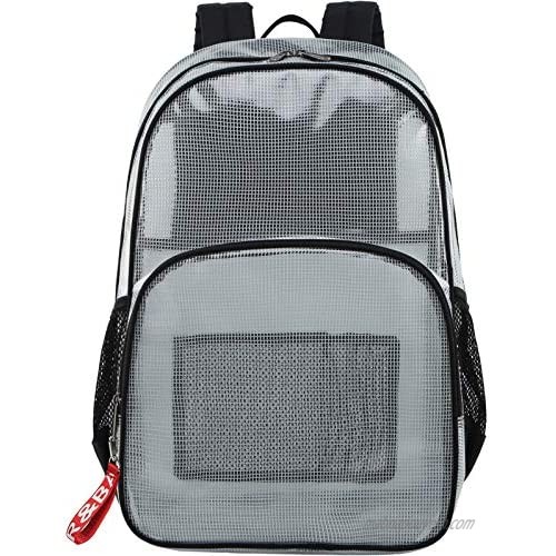 Mygreen Stadium Approved Backpack  Heavy Duty School Bag for 15.6 Laptop  Clear