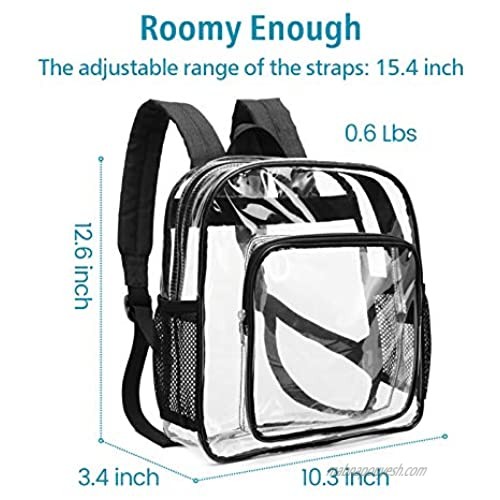 Packism Clear Backpack Stadium Approved Heavy Duty Clear Mini Backpack for School