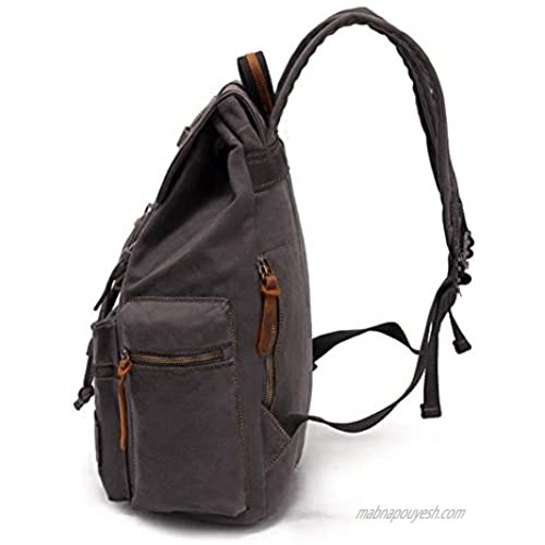 PKUVDSL Canvas Backpack Men Women Backpack Purse Vintage Bookbag Rucksack for Travel School Carry on College