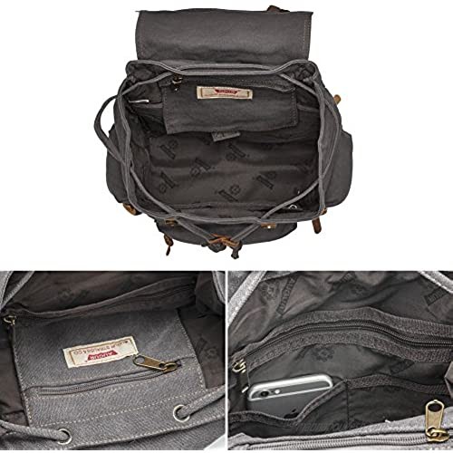 PKUVDSL Canvas Backpack Men Women Backpack Purse Vintage Bookbag Rucksack for Travel School Carry on College