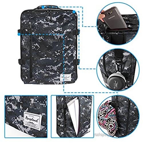 Rangeland Travel Backpack NEW 2021 21L Carry on Daypack Fits 15inch Laptop Notebook and Travel Accessories Meets IATA Flight Standards Digi Camo
