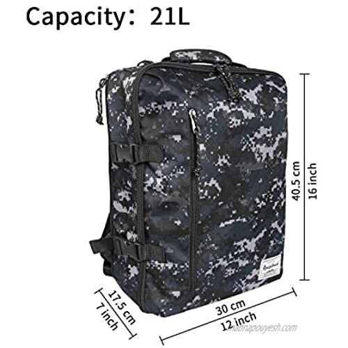 Rangeland Travel Backpack NEW 2021 21L Carry on Daypack Fits 15inch Laptop Notebook and Travel Accessories Meets IATA Flight Standards Digi Camo